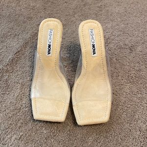 Fashion nova clear heel